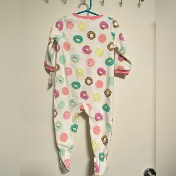 Carter’s Fleece Footie Sleeper With Adorable Doughnuts, Size 18 Months - Picture 4 of 7